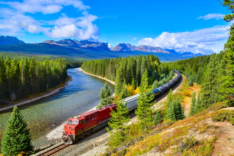 Trainen in Nationaal Park Banff