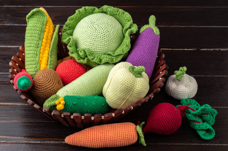 Légumes tricotés