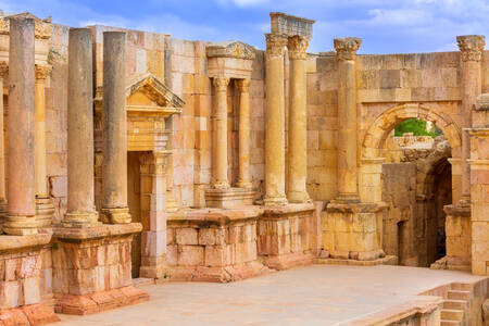 A Déli Színház amfiteátruma Jerashban