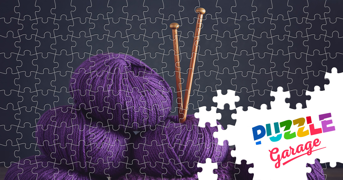 Balls of purple wool Jigsaw Puzzle (Home, Needlework) Puzzle Garage