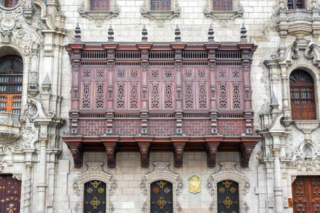 Fassade eines Hauses in Lima