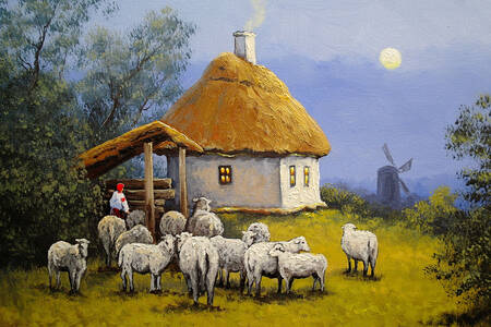 Вівці у селі