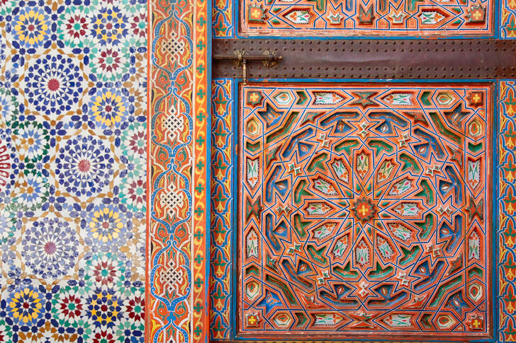 Deuren van het koninklijk paleis in Fez