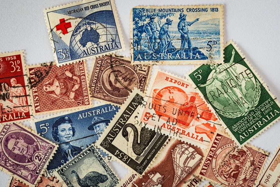 Oude Australische postzegels