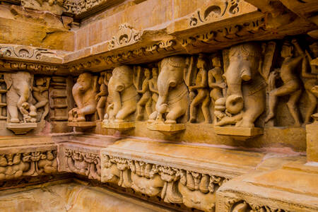 Skulpture u hramu Khajuraho