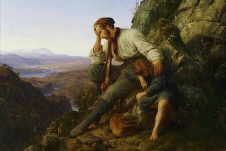 Karl Friedrich Lessing: Çocuğuyla Birlikte Haydut
