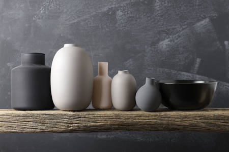 Vases of neutral colors