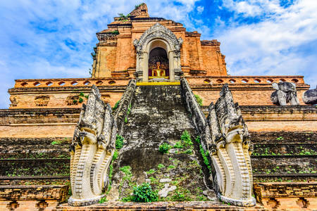 Wat Chedi Luang temple in Chiang Mai