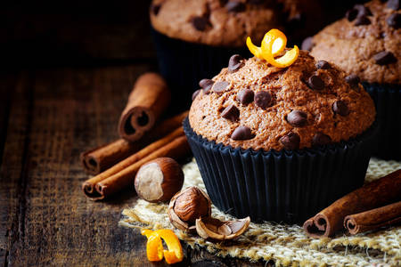 Muffins con chispas de chocolate