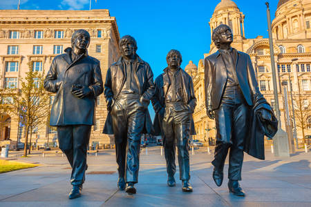 The Beatles statue in Liverpool
