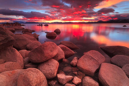 Sonnenuntergang am Lake Tahoe