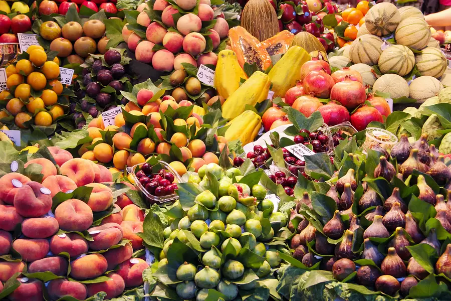 Frukt på Mercat de La Boqueria
