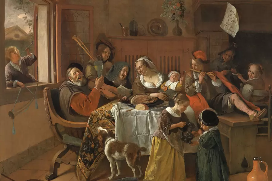 Jan Steen: "La familia feliz"