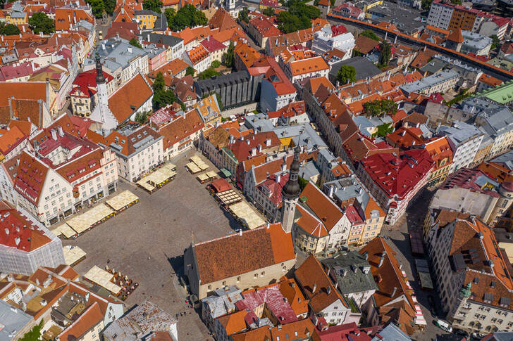 Bovenaanzicht van Tallinn