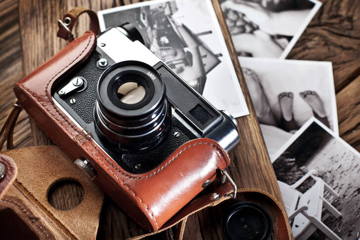 Vintage dálkoměrný fotoaparát
