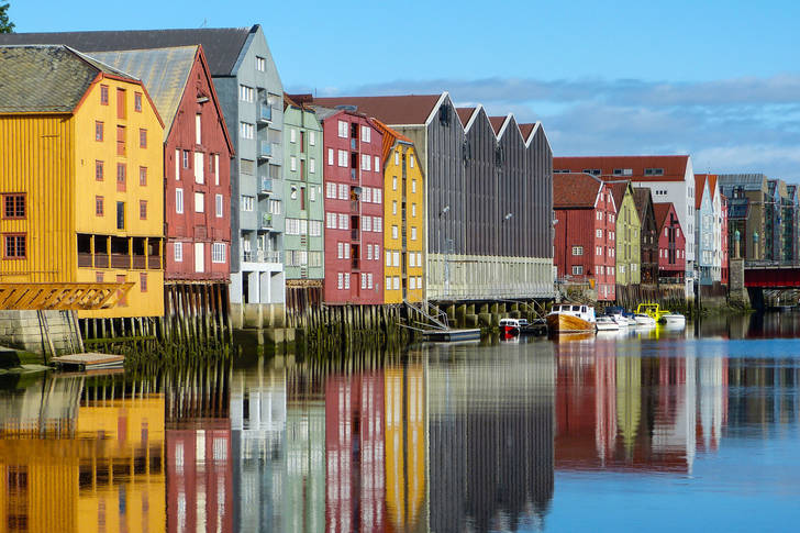 Trondheim colorful houses architecture