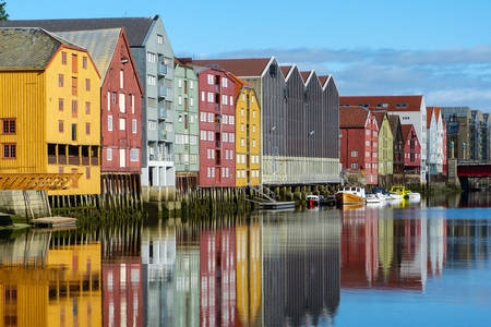 Trondheim case colorate architettura