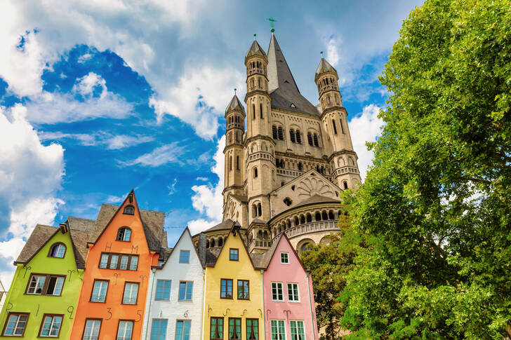 View of Great St. Martin in Cologne