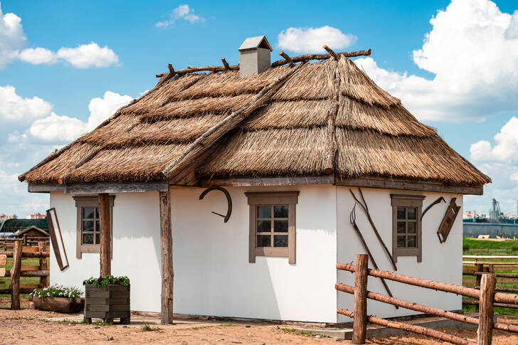 Oude Oekraïense hut