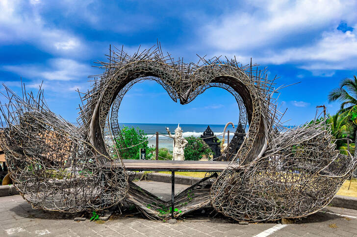 Installation with two swans