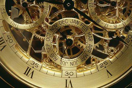 Mechanism of a gold watch