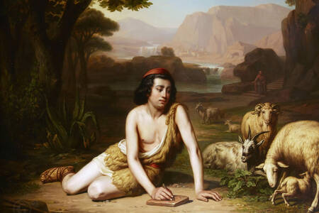 John William Godward: "Giotto Drawing from Nature"