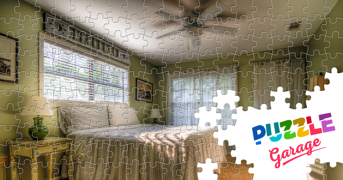 Cozy bedroom interior Jigsaw Puzzle (Home, Interiors) Puzzle Garage