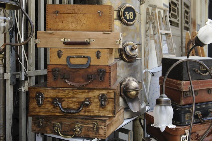 Houten koffers