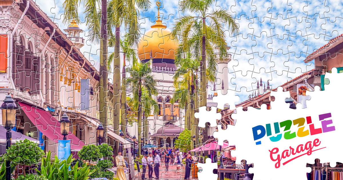 View of the Sultan Hussein Mosque Jigsaw Puzzle (Countries, Singapore