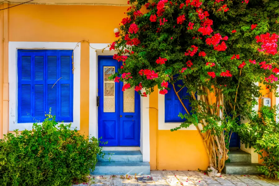 Fargerike hus i Hellas
