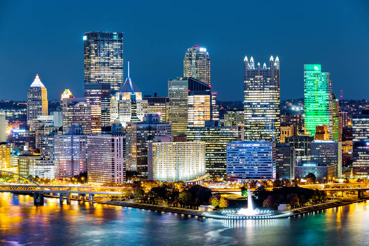 Pittsburgh at night