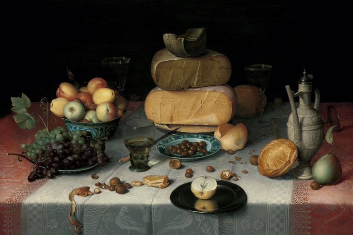 Floris Van Dyck: "Naturaleza muerta con queso"