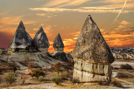 Kapadokya Vadisi'nin görünümü