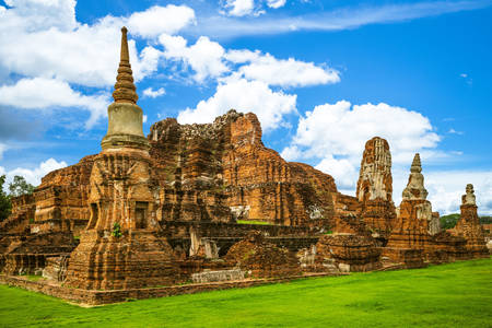 Ruinas del templo Phra Mahathat en Ayutthaya