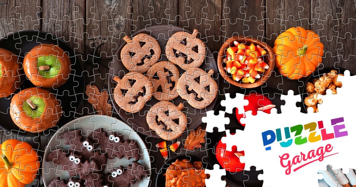 Halloween cookies and candy Jigsaw Puzzle (Holidays, Halloween ...