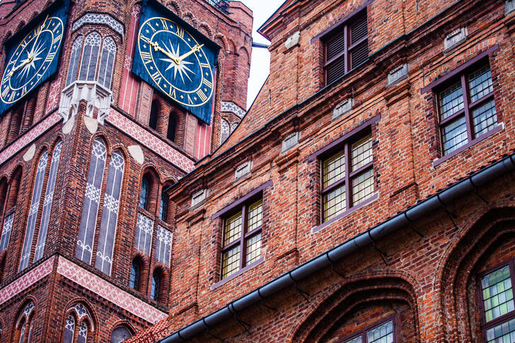 Facade of the old town hall in Torun