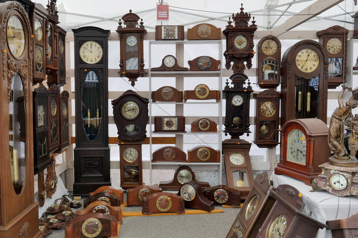 Coleção de relógios antigos