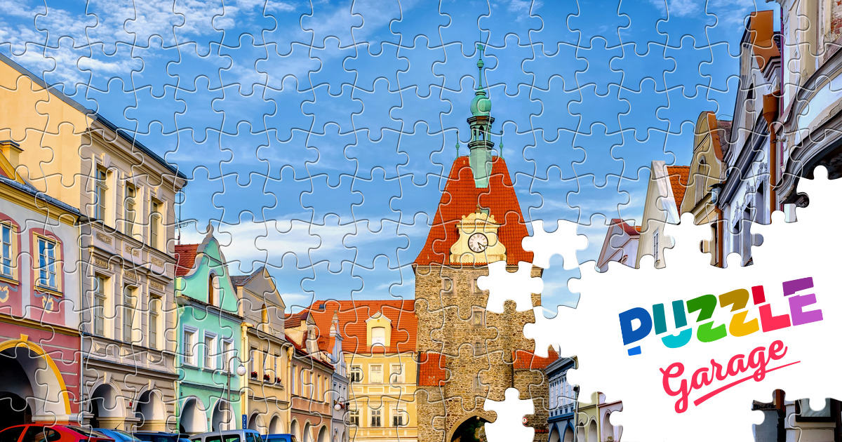 Square in Domažlice Czech Republic Jigsaw Puzzle (Countries Czech