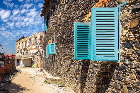 Maisons sur l'île de Gorée, Sénégal
