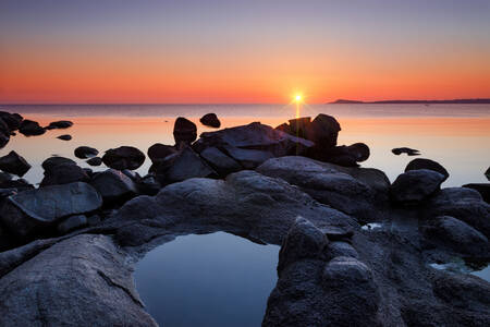 Восход солнца на Черном море