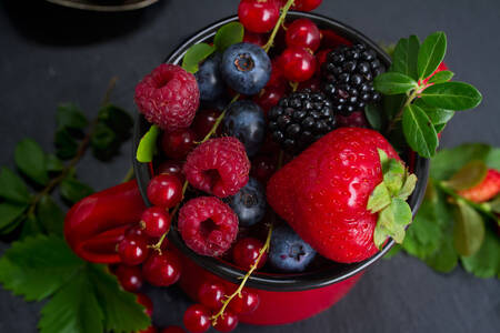 Berries in a cup