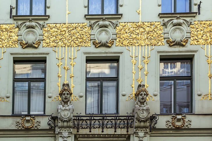 Fachada de un edificio en Viena