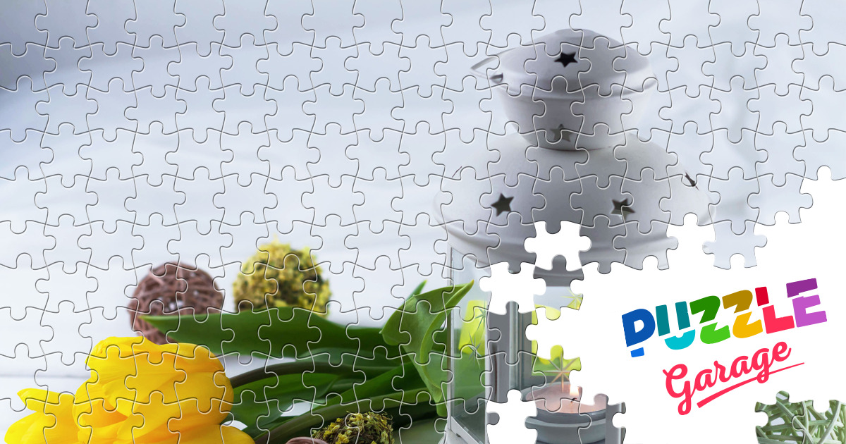 Білий ліхтар і тюльпани на столі пазли онлайн (Рослини, Квіти) | Puzzle ...