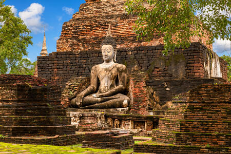 Patung Buddha besar di Wat Mahathat