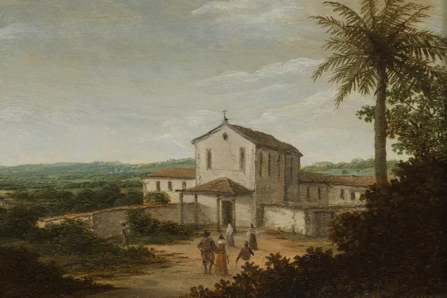 Frans Jansz Post: "Church Building in Brazil"