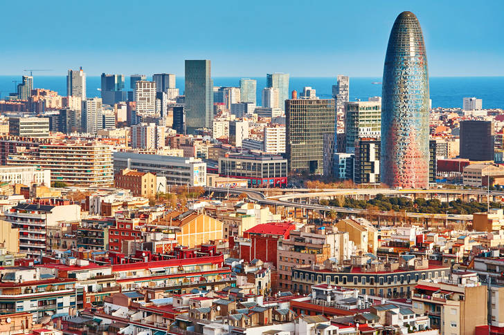 Naturskön utsikt över Barcelona