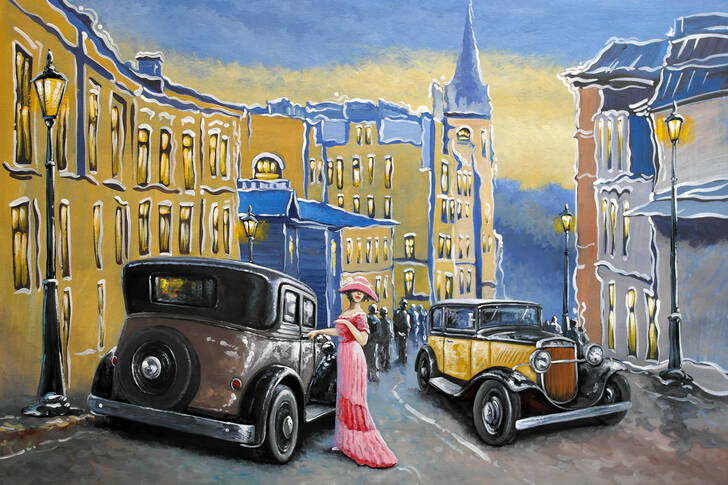 Vintage cars in the Old Town