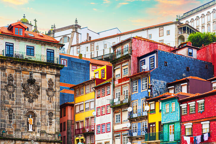 Houses on the waterfront of the Ribeira quarter