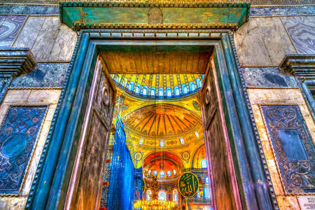 Vchod do chrámu Hagia Sophia