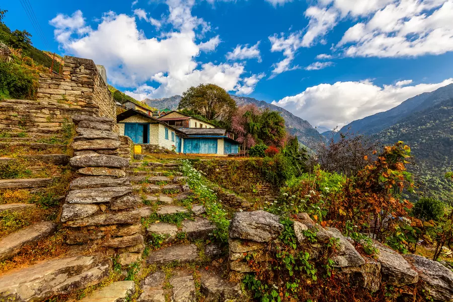 Lodge op weg naar Poon Hill